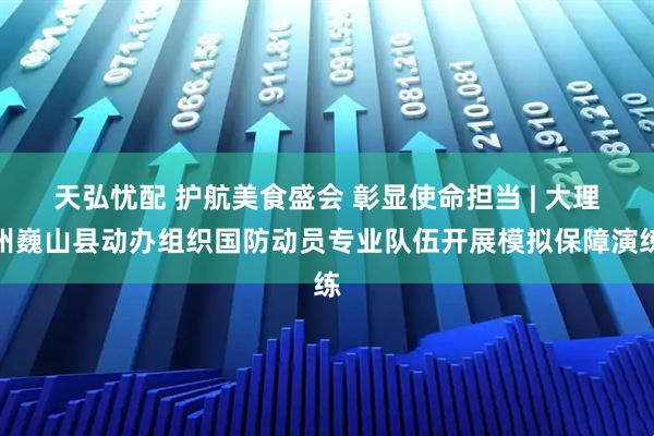 天弘忧配 护航美食盛会 彰显使命担当 | 大理州巍山县动办组织国防动员专业队伍开展模拟保障演练