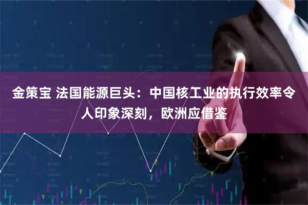 金策宝 法国能源巨头：中国核工业的执行效率令人印象深刻，欧洲应借鉴