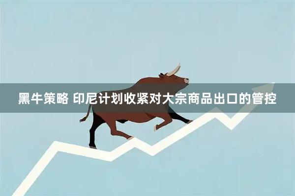 黑牛策略 印尼计划收紧对大宗商品出口的管控